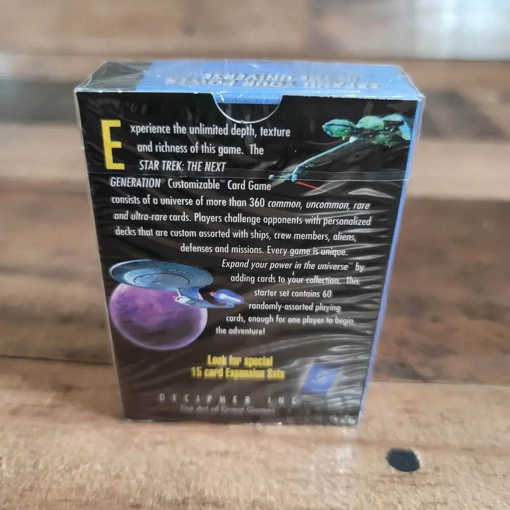 Star Trek The Next Generation Customizable Card Game White Border 60 Card Deck